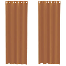 Gordijnen voile met doorvoertules 2 st terracotta
