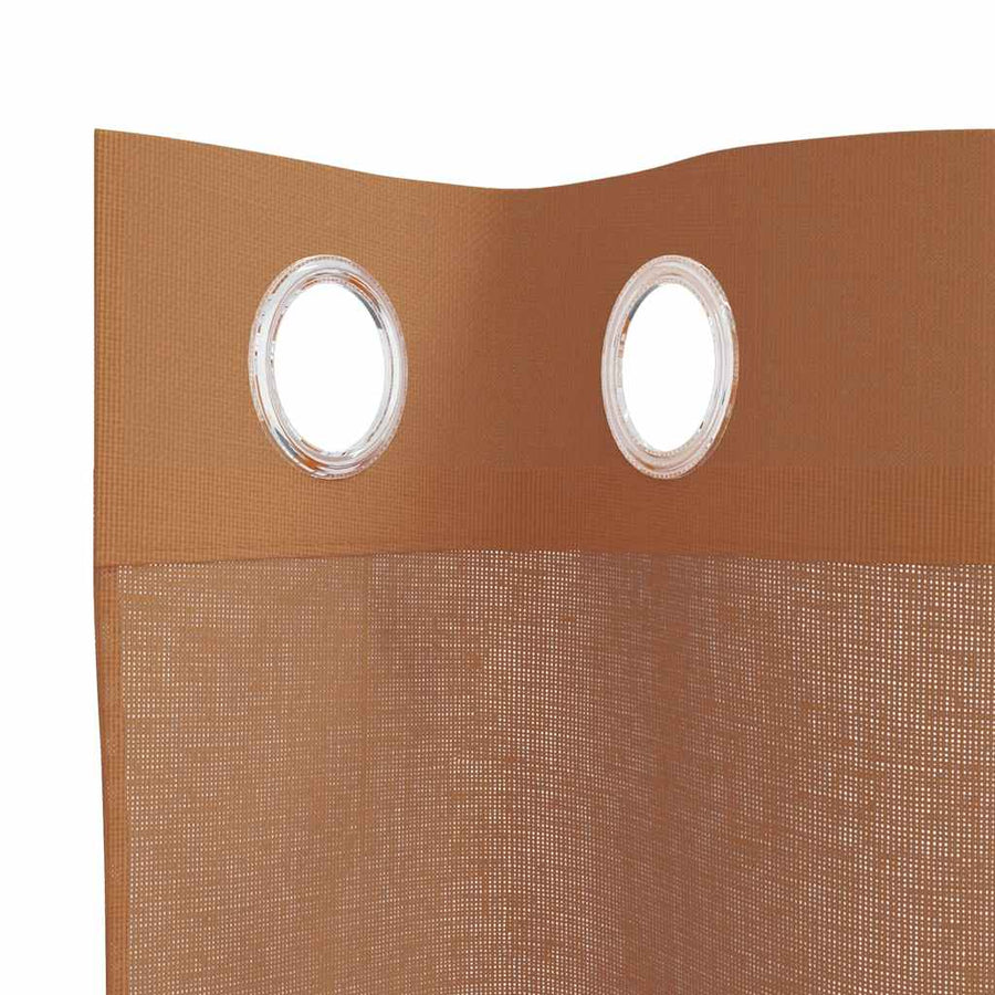 Gordijnen voile met doorvoertules 2 st terracotta