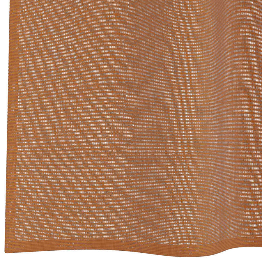 Gordijnen voile met doorvoertules 2 st terracotta