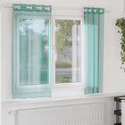 Curtain voiles with eyelets 2 pc turquoise