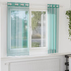 Voile Curtains with Eyelets 2 pcs Turquoise