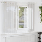 Voile curtains with eyelets 2 pcs white