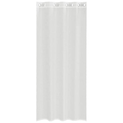 Gordijnen voile met doorvoertules 2 st wit