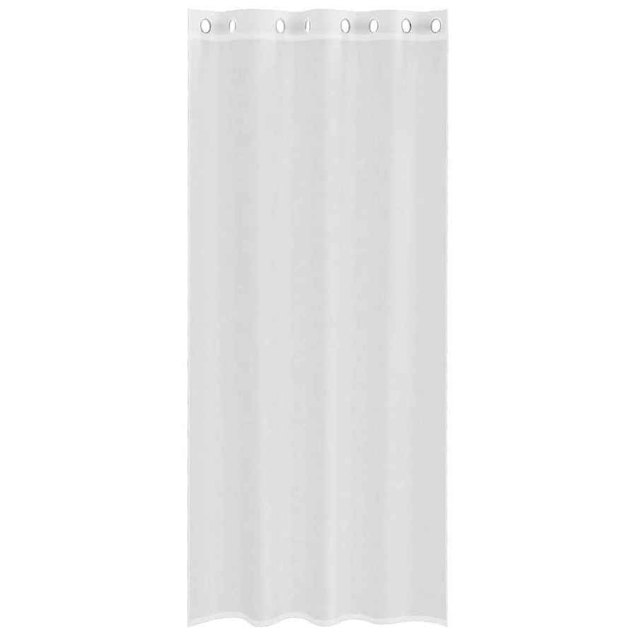 Gordijnen voile met doorvoertules 2 st wit