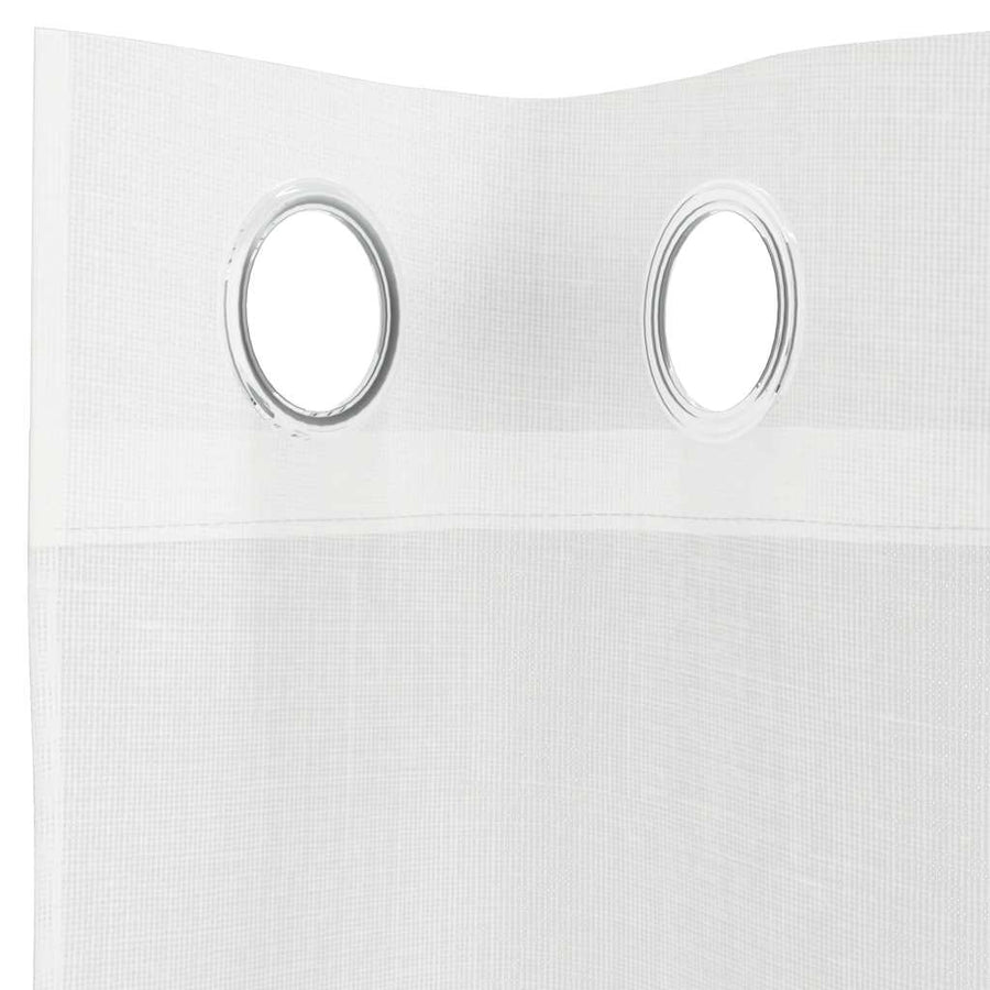 Gordijnen voile met doorvoertules 2 st wit