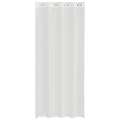 Gordijnen voile met doorvoertules 2 st wit
