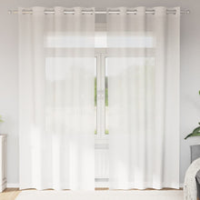Gordijnen voile met doorvoertules 2 st wit