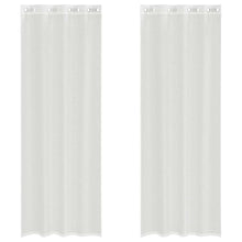 Gordijnen voile met doorvoertules 2 st wit