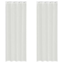 Gordijnen voile met doorvoertules 2 st wit