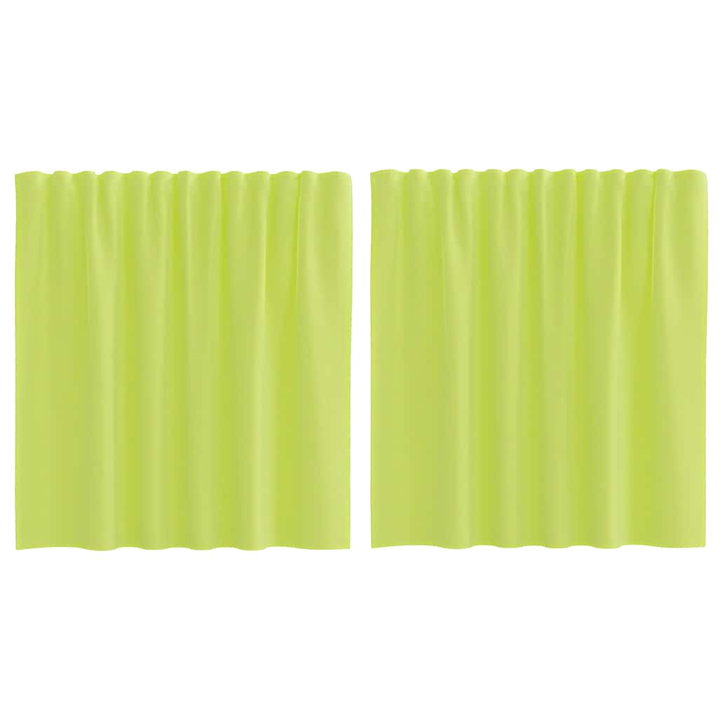 Gordijnen voile met roedezakken 2 st appelgroen