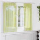 Voile curtains with rod pockets 2 pcs apple green