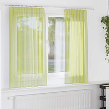 Gordijnen voile met roedezakken 2 st appelgroen