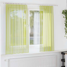 Gordijnen voile met roedezakken 2 st appelgroen