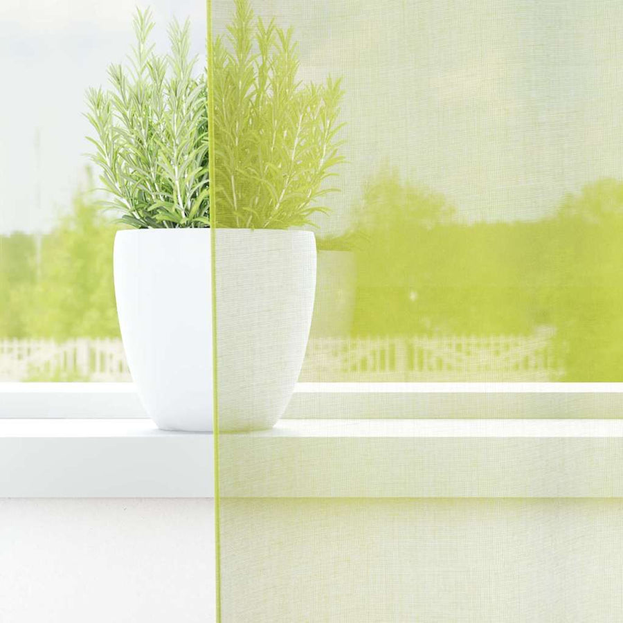 Gordijnen voile met roedezakken 2 st appelgroen