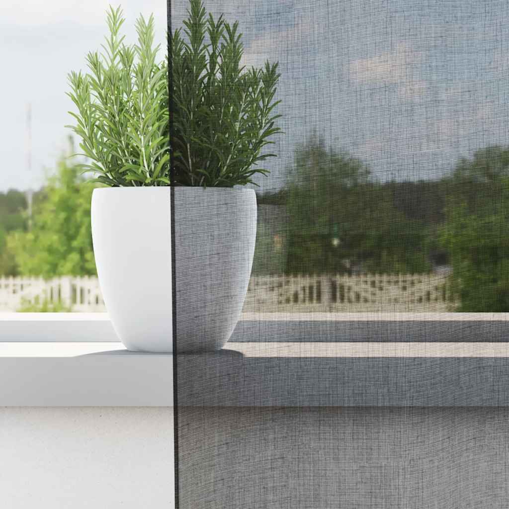 Gordijnen voile met roedezakken 2 st zwart