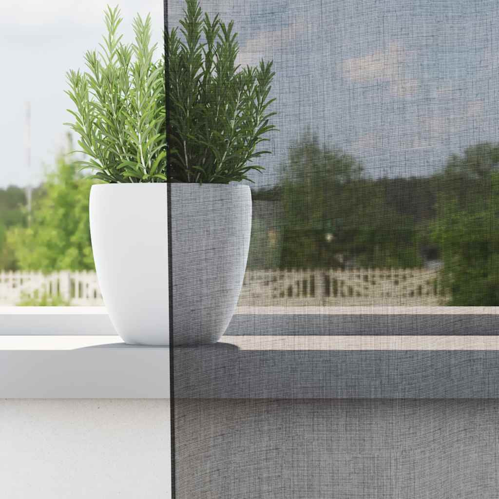 Gordijnen voile met roedezakken 2 st zwart