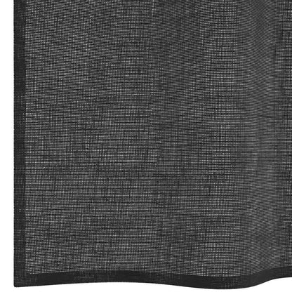 Gordijnen voile met roedezakken 2 st zwart