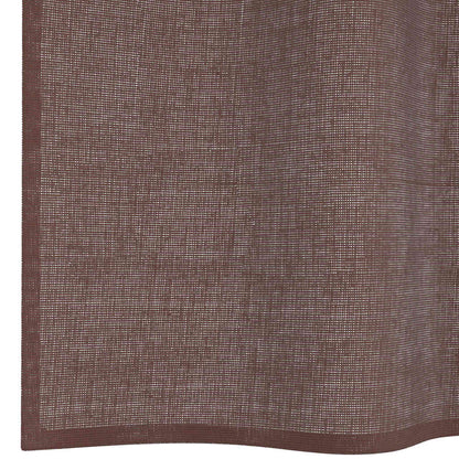 Gordijnen voile met roedezakken 2 st bruin