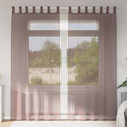 Gordijnen voile 2 st bruin 140x225 cm