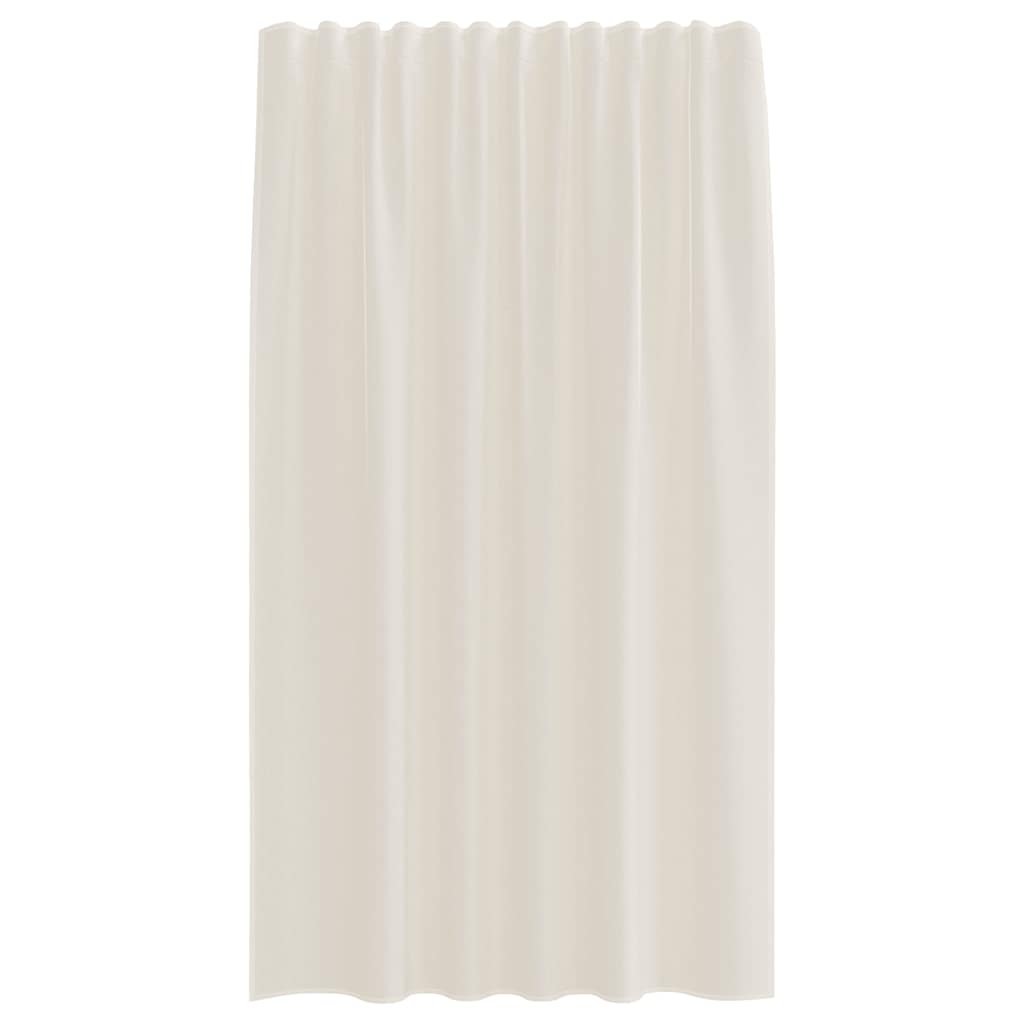 Gordijnen voile met roedezakken 2 st crèmekleurig