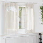Vitrage gordijnen 2 st crèmekleurig 140x175 cm