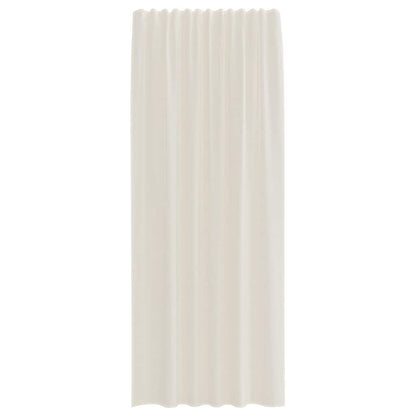 Gordijnen voile met roedezakken 2 st crèmekleurig