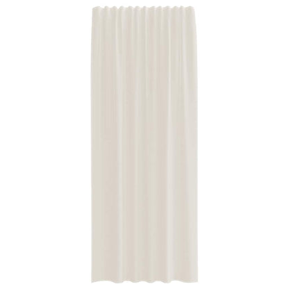 Gordijnen voile met roedezakken 2 st crèmekleurig