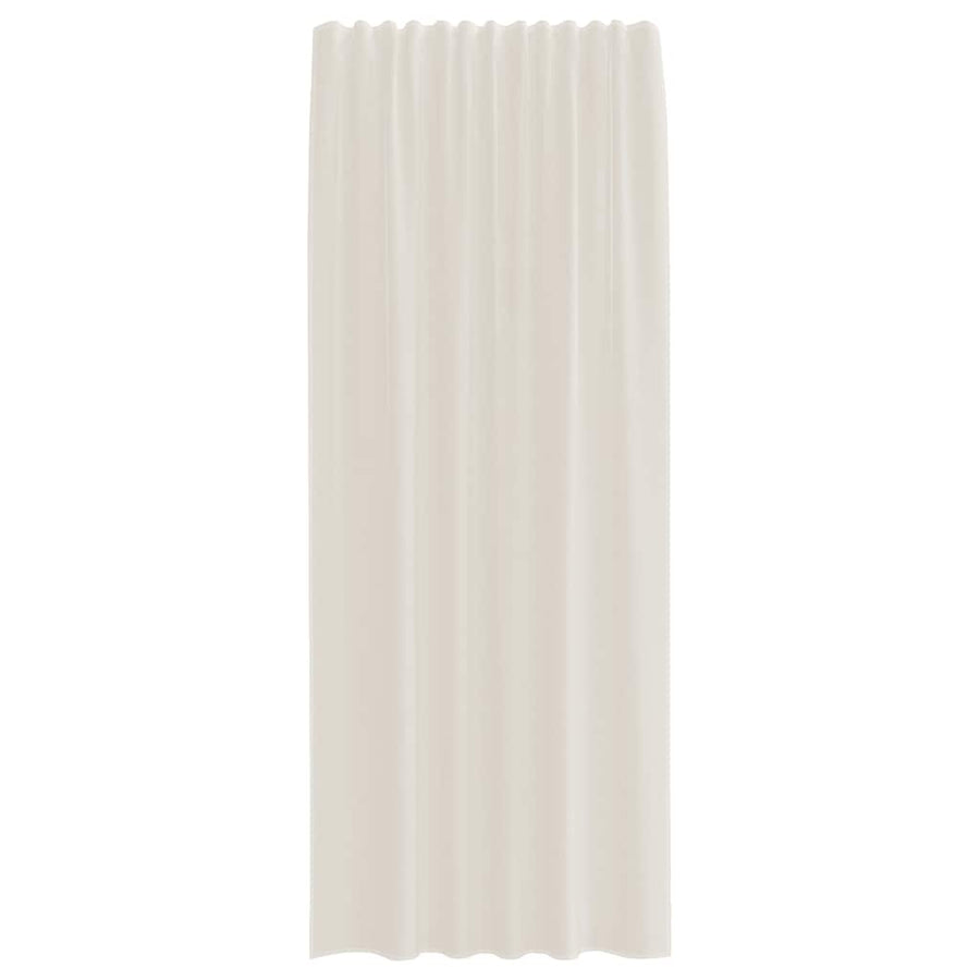 Gordijnen voile met roedezakken 2 st crèmekleurig