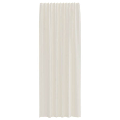 Gordijnen voile met roedezakken 2 st crèmekleurig