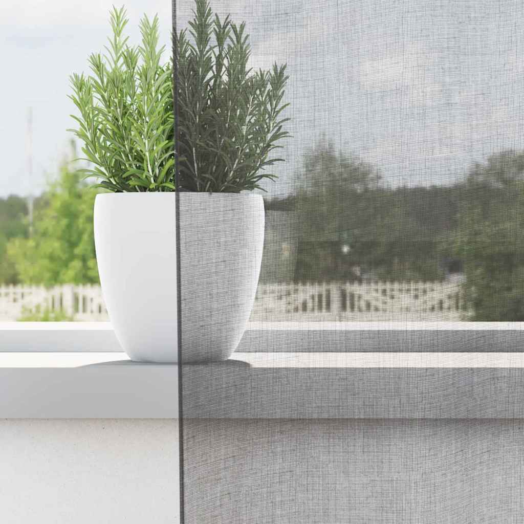 Gordijnen voile met roedezakken 2 st donkergrijs