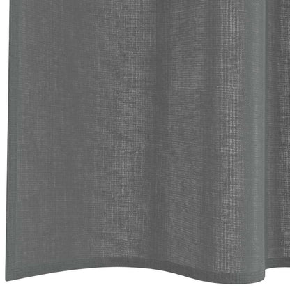 Gordijnen voile met roedezakken 2 st donkergrijs