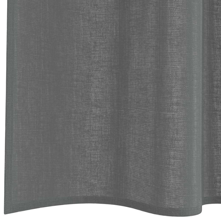 Gordijnen voile met roedezakken 2 st donkergrijs