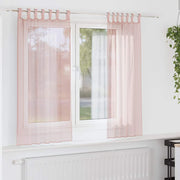 Gordijnen voile 2 st 140x140 cm lichtroze