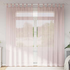 Voile curtains with rod pockets 2 pcs light pink
