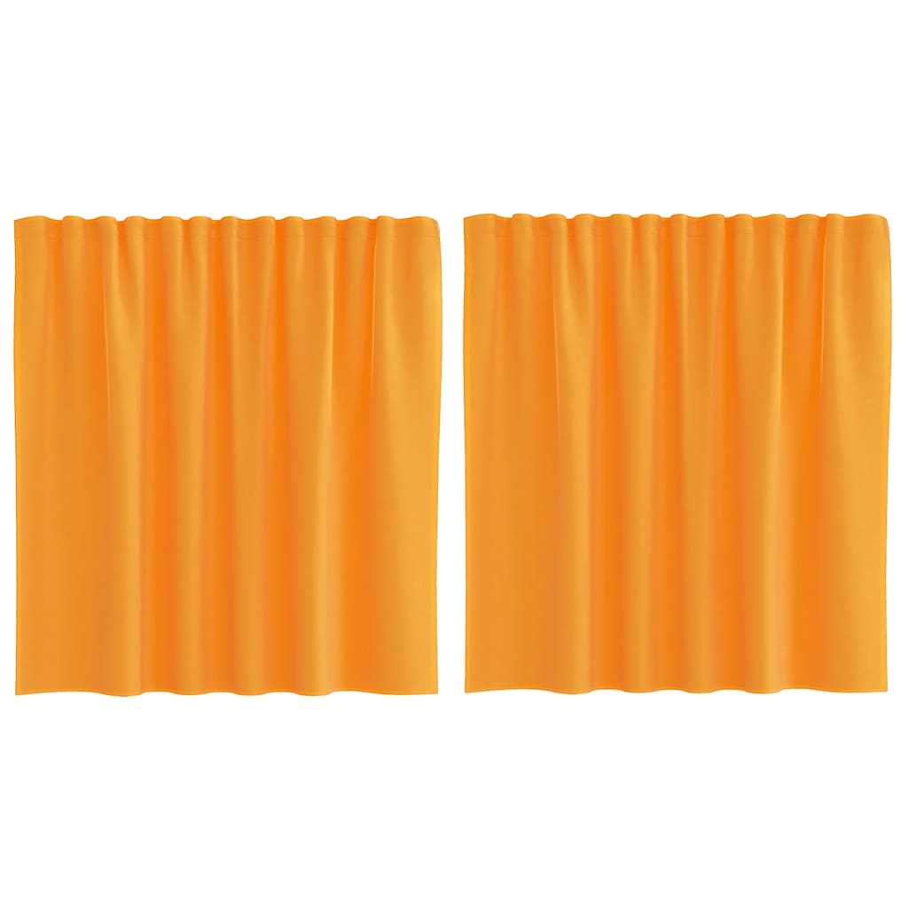 Gordijnen voile met roedezakken 2 st oranje