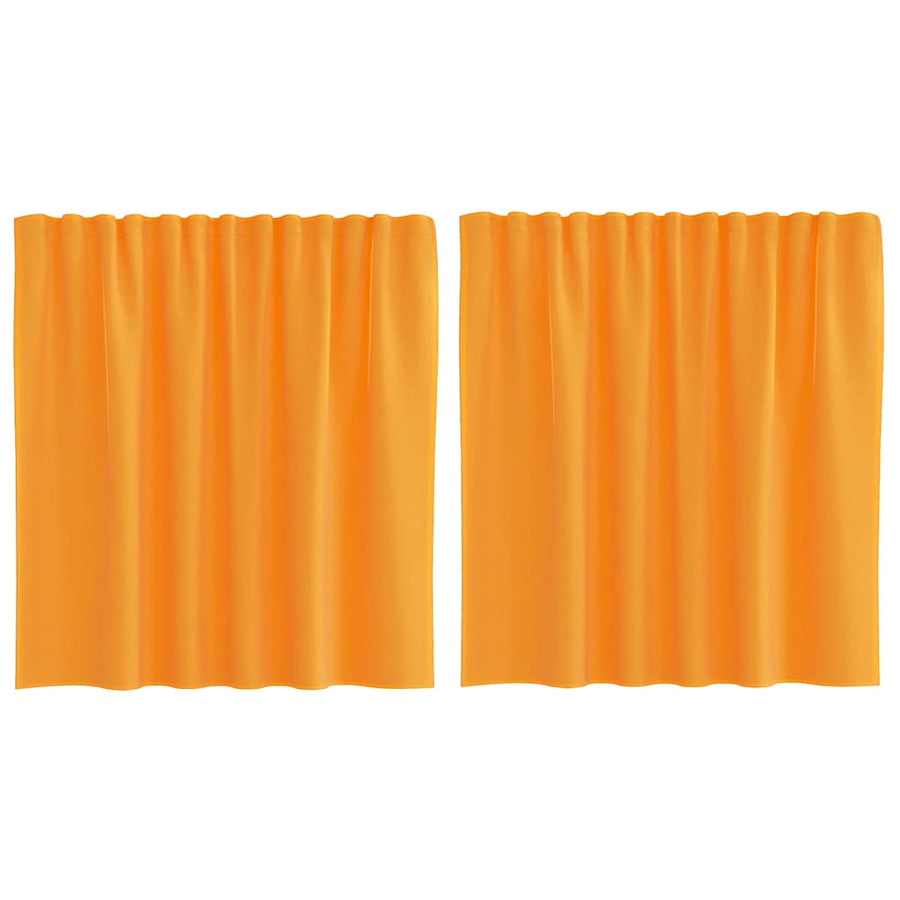 Gordijnen voile met roedezakken 2 st oranje