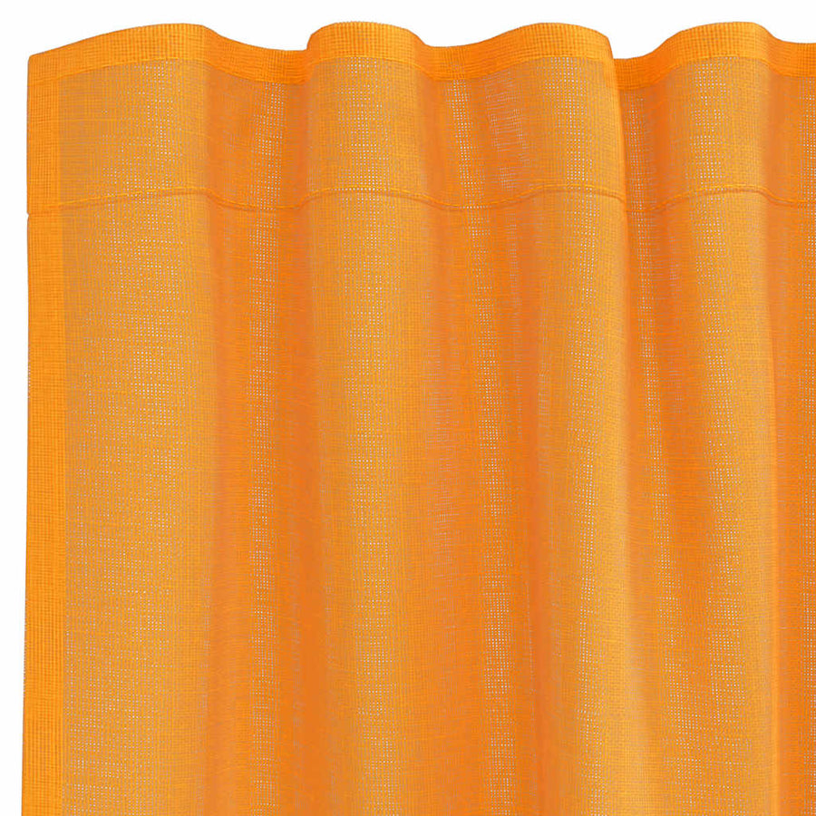 Gordijnen voile met roedezakken 2 st oranje