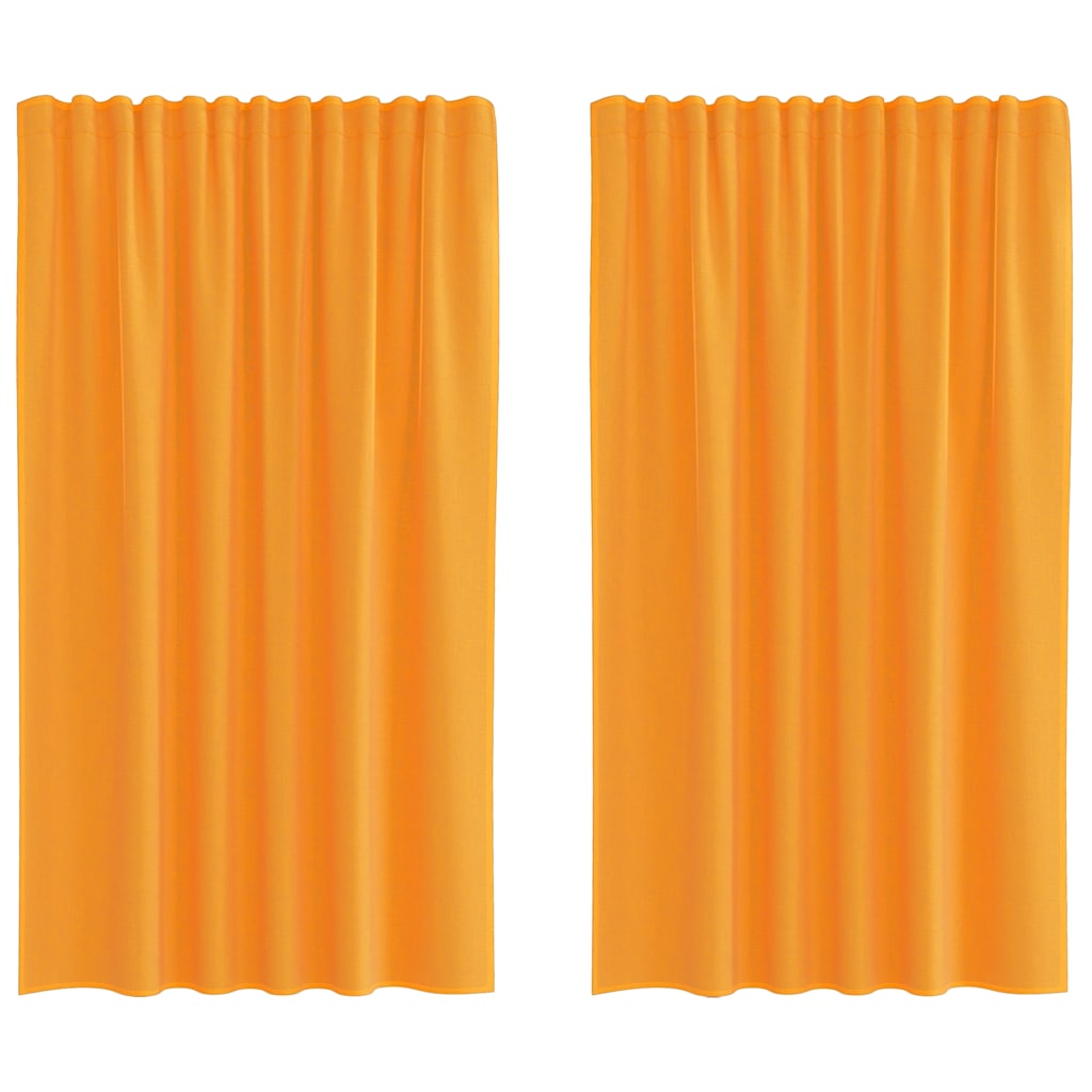 Gordijnen voile met roedezakken 2 st oranje
