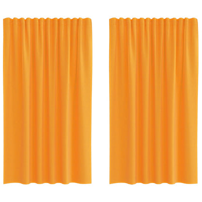 Gordijnen voile met roedezakken 2 st oranje
