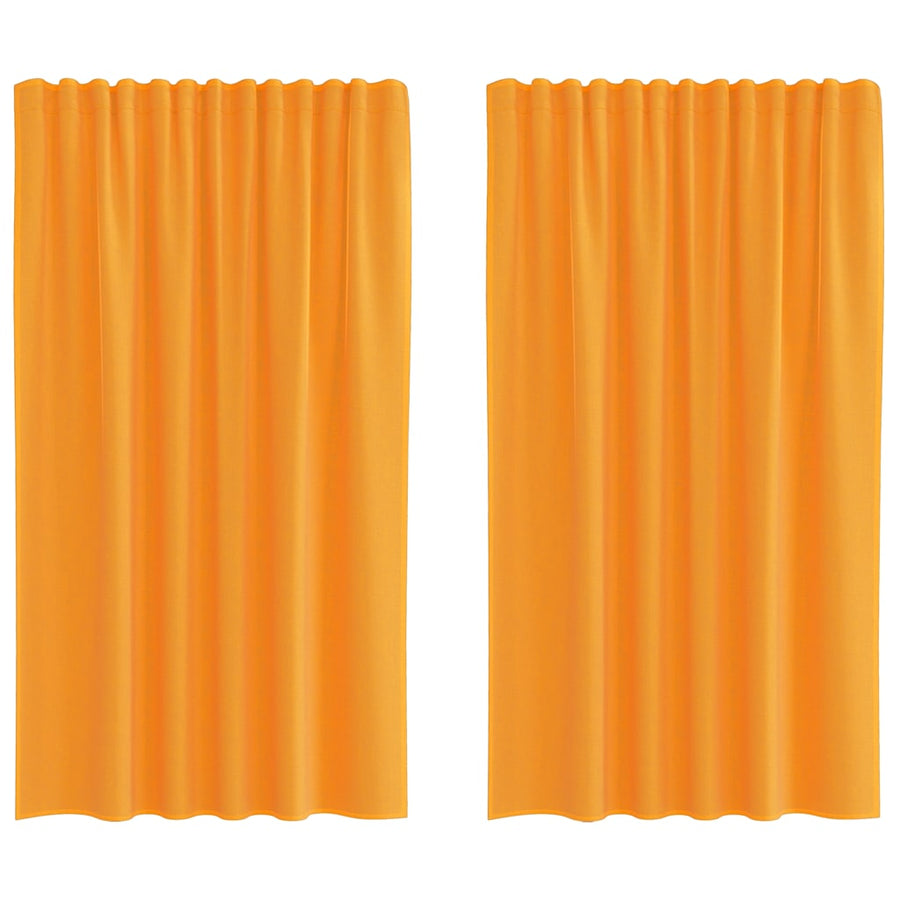 Gordijnen voile met roedezakken 2 st oranje