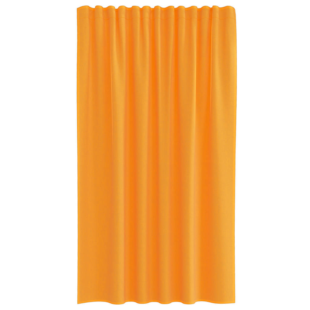 Gordijnen voile met roedezakken 2 st oranje