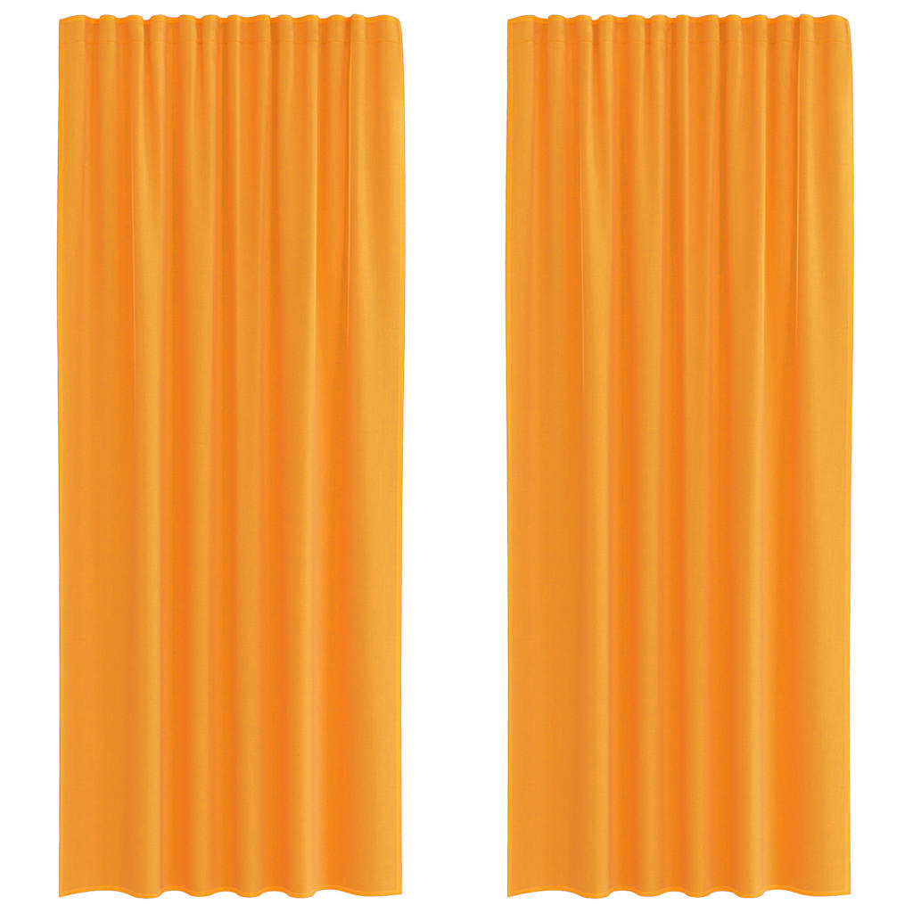 Gordijnen voile met roedezakken 2 st oranje