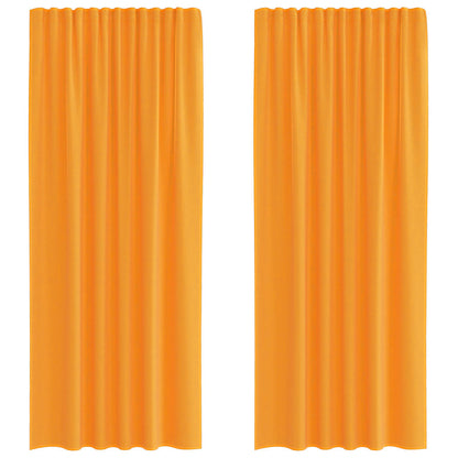 Gordijnen voile met roedezakken 2 st oranje