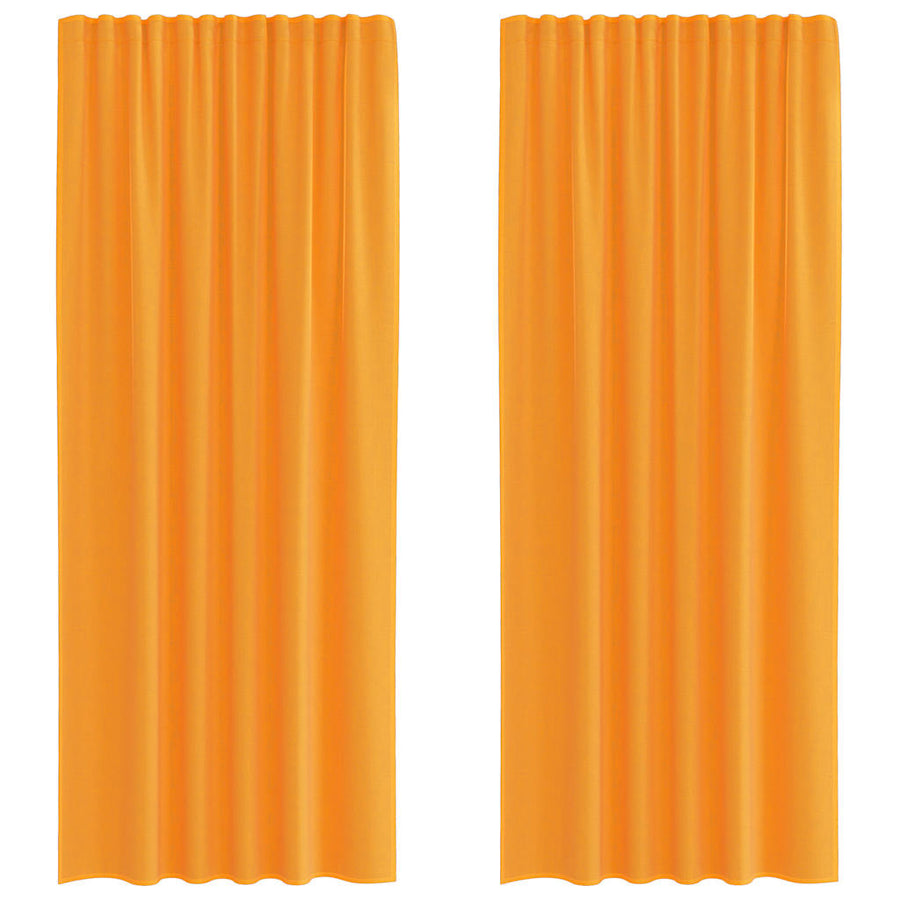 Gordijnen voile met roedezakken 2 st oranje