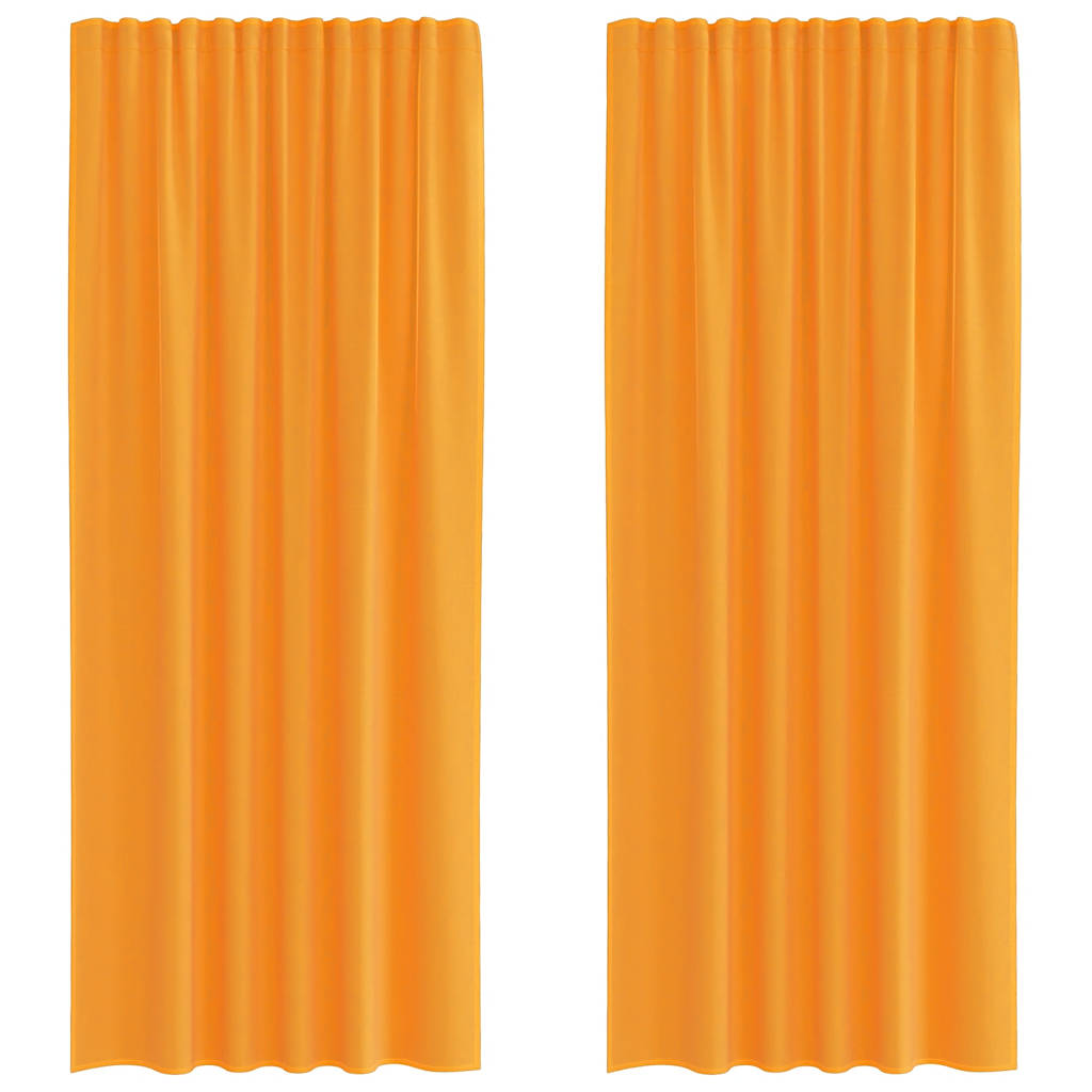 Gordijnen voile met roedezakken 2 st oranje