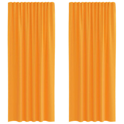 Gordijnen voile met roedezakken 2 st oranje