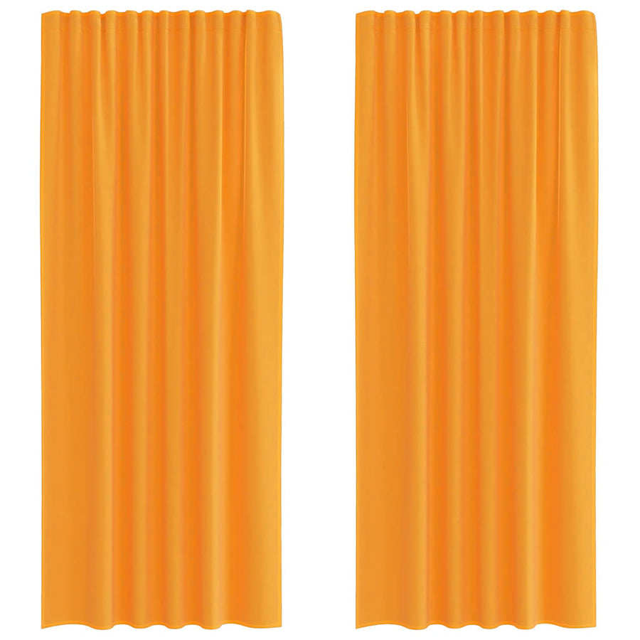 Gordijnen voile met roedezakken 2 st oranje