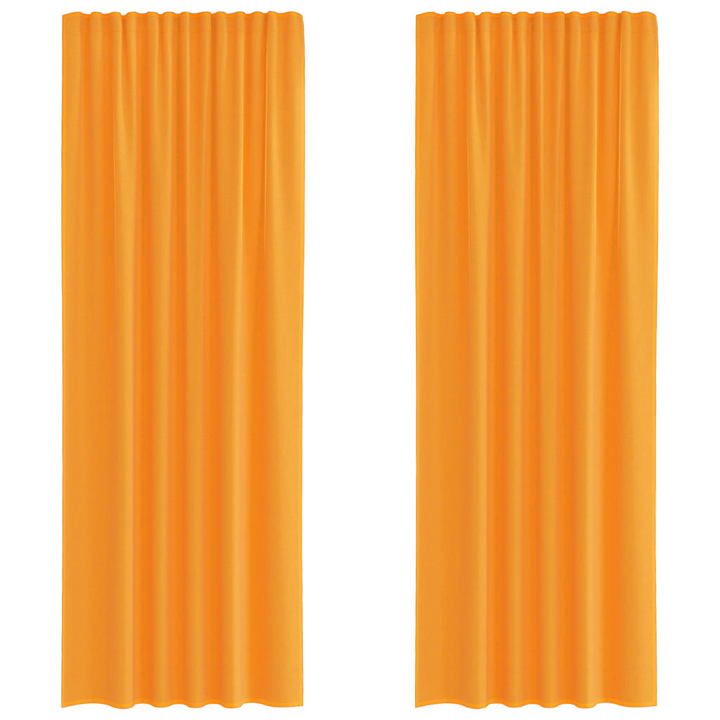 Gordijnen voile met roedezakken 2 st oranje