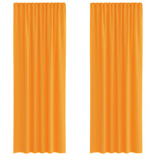 Gordijnen voile met roedezakken 2 st oranje