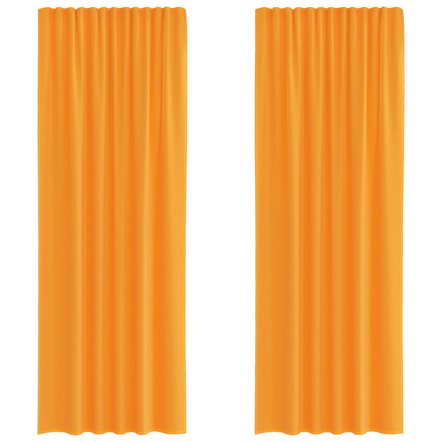 Gordijnen voile met roedezakken 2 st oranje